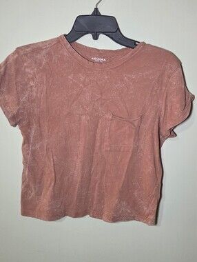 Arizona Jean Co Women’s Acid Wash Cropped T-Shirt Size Small Semi Fit